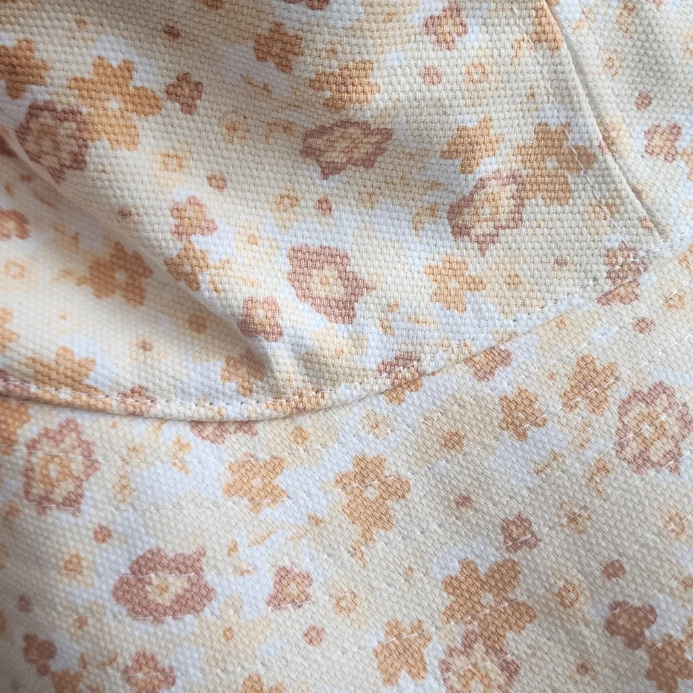 Lack Of Color Floral Sun Hat in Cream and Mustard